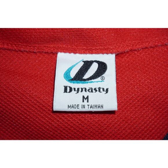 Vintage 2000s Dynasty Angels MLB Jersey Red White Raglan Button Up Men’s Medium - Picture 3 of 6